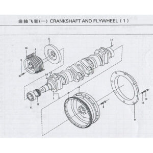 Weichai crankshaft and flywheel